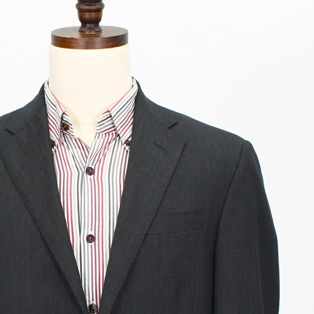 Ralph Lauren Polo 40R Black Solid 2-Button Sport Coat Blazer Jacket P376